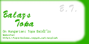 balazs topa business card